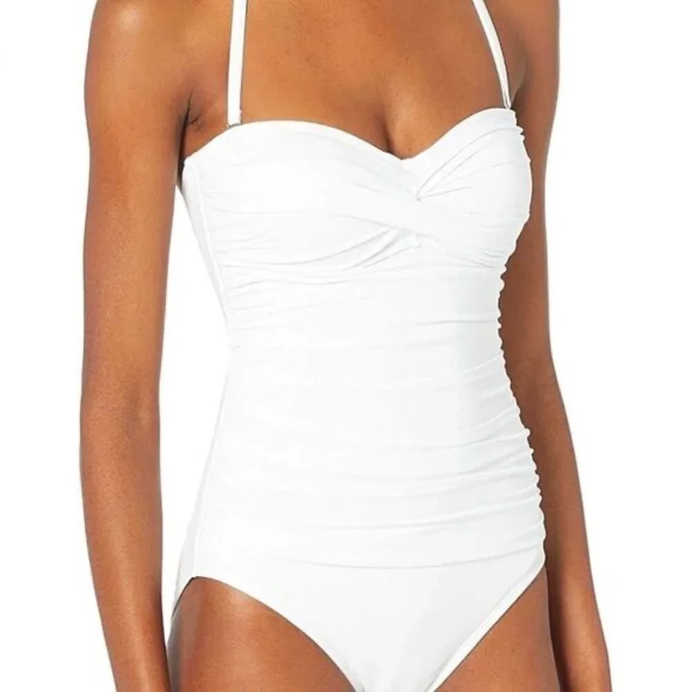 Lilly Pulitzer Flamenco One-piece Swimsuit In Resort White Size 12‎ Beach Summer